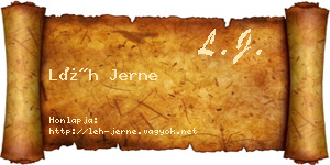 Léh Jerne névjegykártya